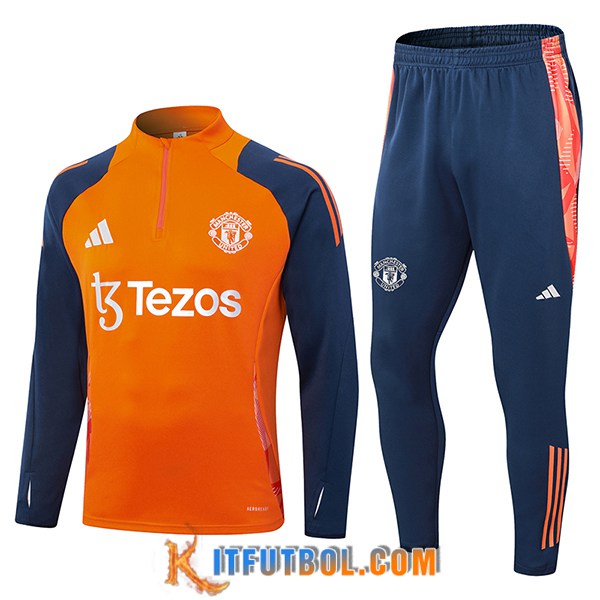Chandal Equipos De Futbol Manchester United Naranja/Azul 2024/2025 -02