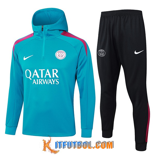 Chaqueta Con Capucha Chandal Rompevientos PSG Azul/Violeta 2024/2025