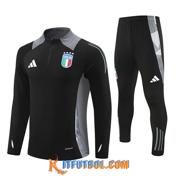 Chandal Equipos De Futbol Italia Negro/Gris 2024/2025 -02