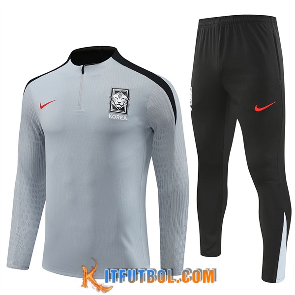 Chandal Equipos De Futbol Corée Du Sud Gris/Negro 2024/2025