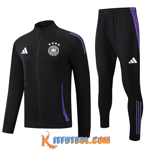 Chandal Equipos De Futbol Chaquetas Alemania Negro/Violeta 2024/2025 -04