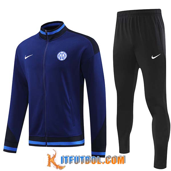 Chandal Equipos De Futbol Chaquetas Inter Milan Azul/Negro 2024/2025