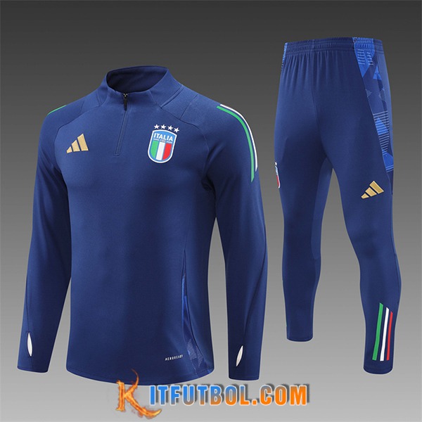 Chandal Equipos De Futbol Italia Ninos azul real 2024/2025 -02