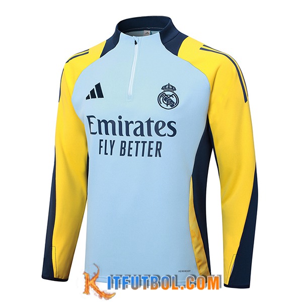 Sudadera De Entrenamiento Real Madrid Azul/Amarillo 2024/2025