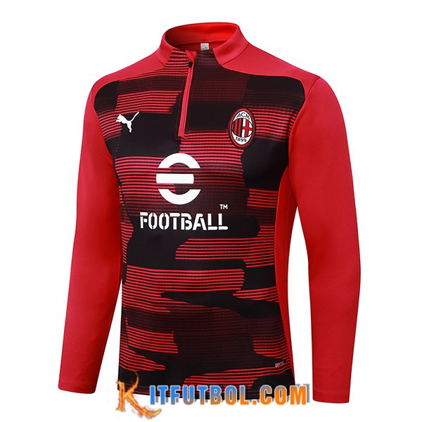Sudadera De Entrenamiento AC Milan Rojo/Negro 2024/2025