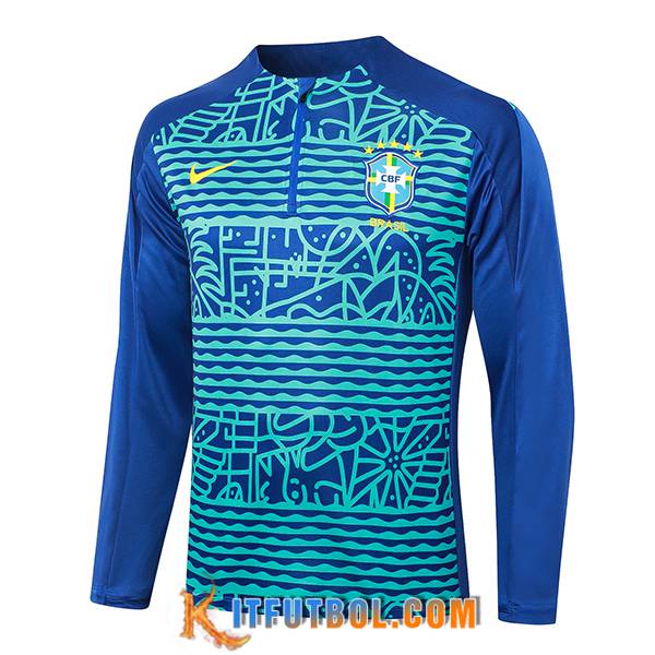 Sudadera De Entrenamiento Brasil Azul 2024/2025