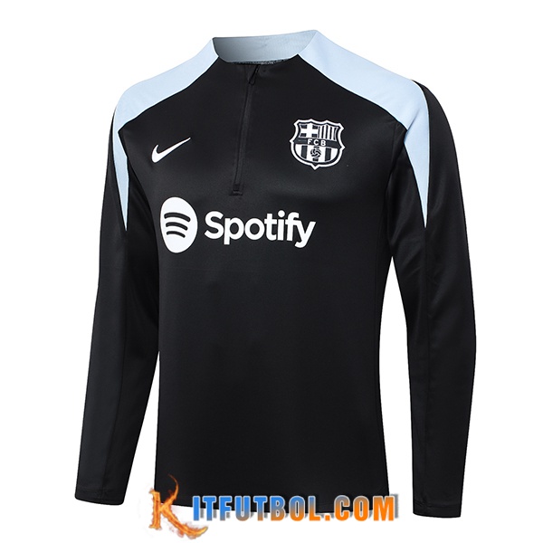 Sudadera De Entrenamiento FC Barcelona Negro/Gris 2024/2025