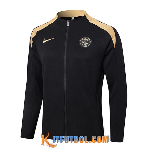 Chaquetas Futbol PSG Negro/Amarillo 2024/2025