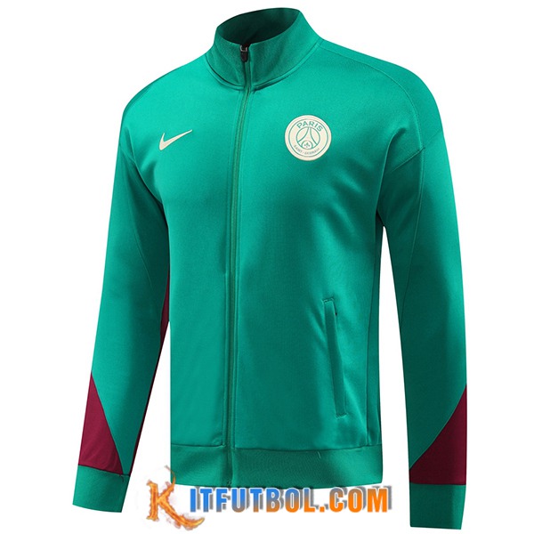 Chaquetas Futbol PSG Verde/Rojo 2024/2025