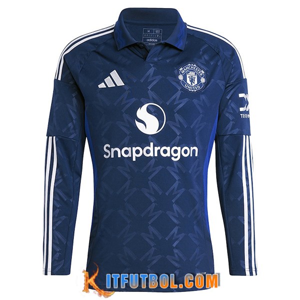 Nueva Camisetas De Futbol Manchester United Segunda Manga Largas 2024/2025
