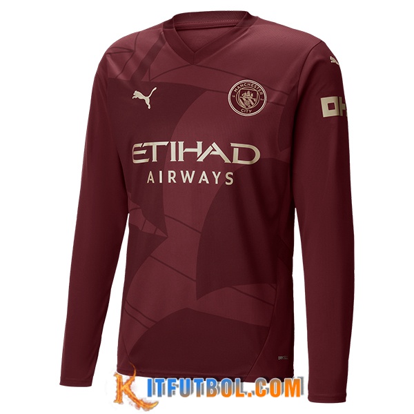 Nueva Camisetas De Futbol Manchester City Tercera Manga Largas 2024/2025