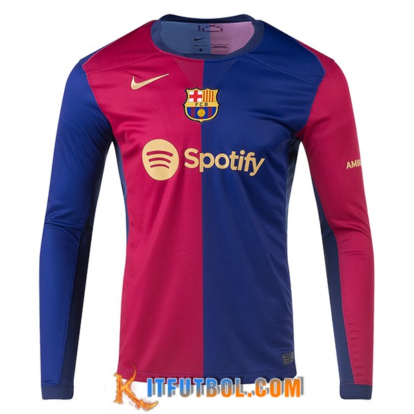 Nueva Camisetas De Futbol FC Barcelona Manga Largas Primera 2024/2025