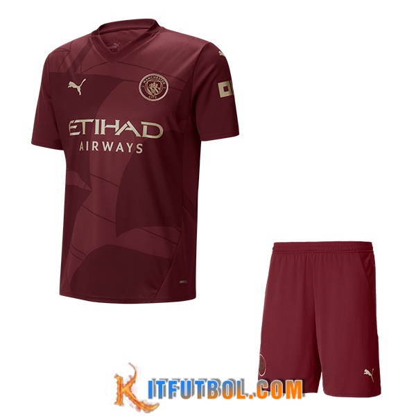 Nueva Camisetas De Futbol Manchester City Ninos Tercera 2024/2025