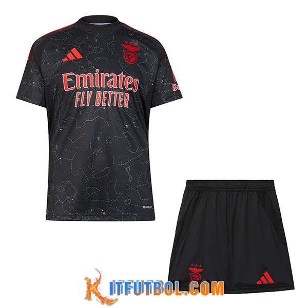 Nueva Camisetas De Futbol Benfica Ninos Segunda 2024/2025