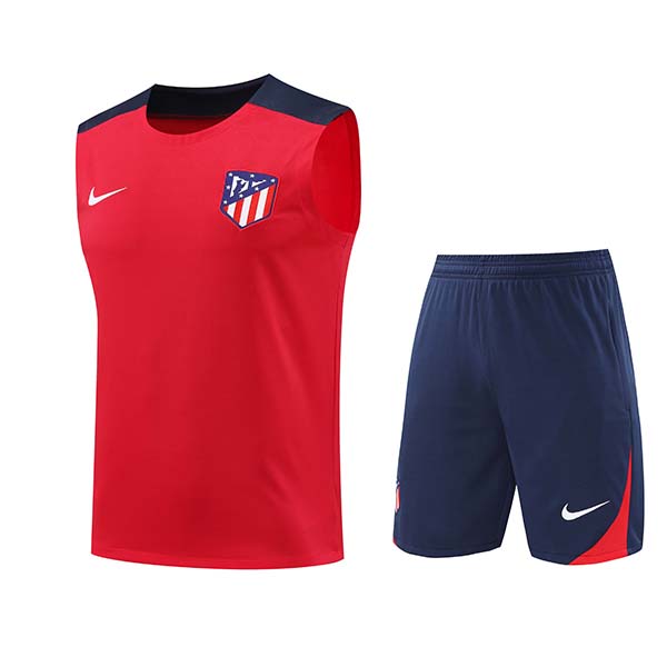 Camiseta Entrenamiento sin mangas Atletico Madrid Rojo/Azul 2024/2025