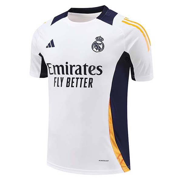 Camiseta Entrenamiento Real Madrid Blanco/Azul/Naranja 2024/2025