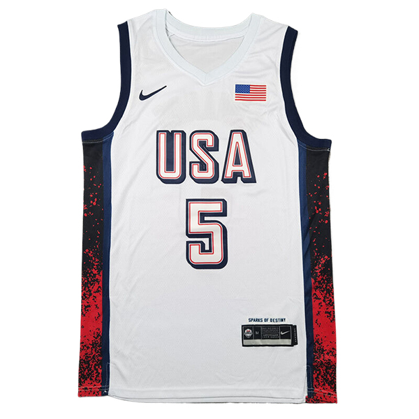 Camisetas USA (EDWARDS #5) 2024/25 Blanco/Negro/Rojo