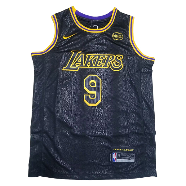 Camisetas Los Angeles Lakers (JAMES JR. #9) 2024/25 Negro/Amarillo
