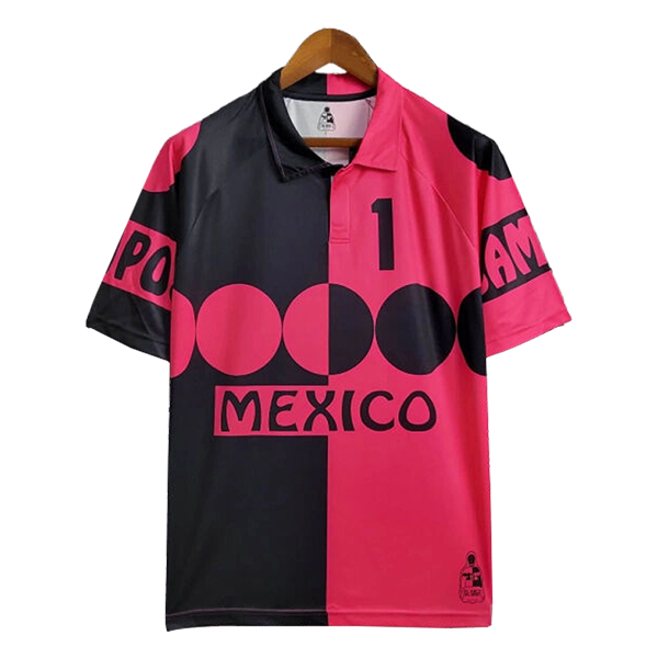 Camisetas De Futbol México Retro Portero Negro/Rosa 1998