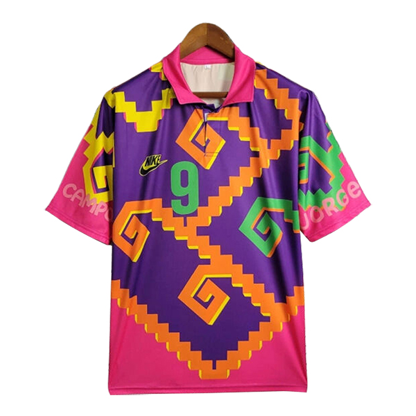 Camisetas De Futbol México Retro Portero Violeta/Rosa