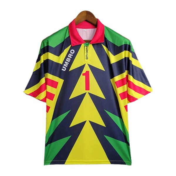 Camisetas De Futbol México Retro Portero Amarillo/Azul