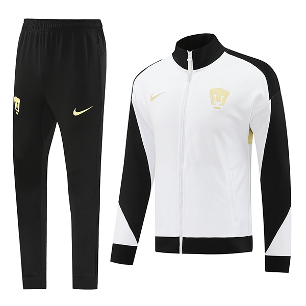Chandal Equipos De Futbol Chaquetas Pumas UNAM Blanco/Negro/Amarillo 2024/2025