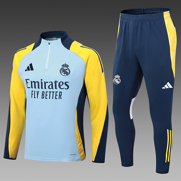 Chandal Equipos De Futbol Real Madrid Ninos Azul/Amarillo 2024/2025 -02