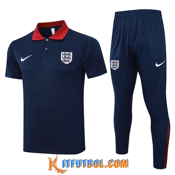 Camiseta Polo Inglaterra azul real 2024/2025