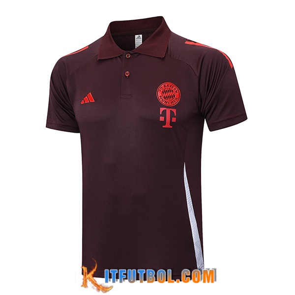 Camiseta Polo Bayern Munich Marrón/Rojo 2024/2025