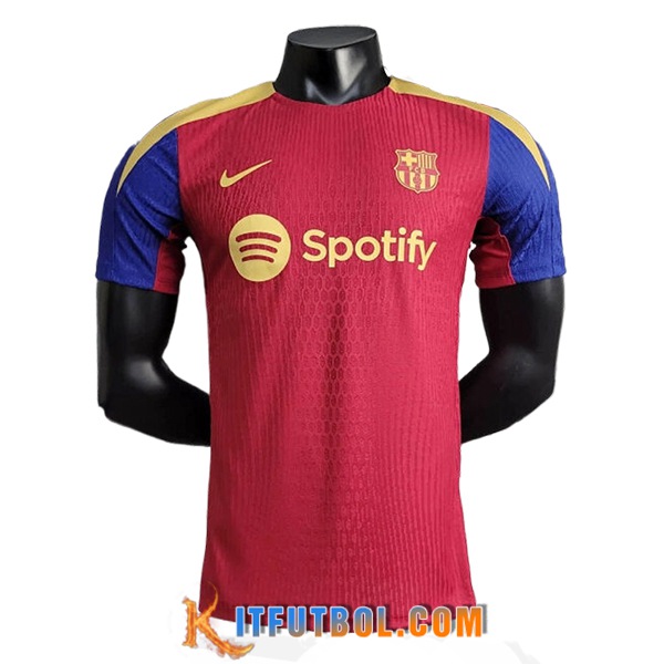 Camiseta Entrenamiento FC Barcelona Rojo/Azul 2024/2025