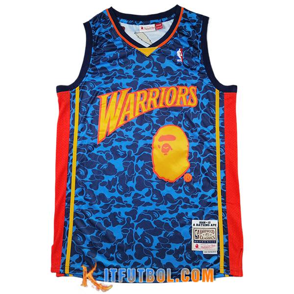 Camisetas Golden State Warriors (BAPE #93) 2024/25 Azul/Amarillo/Rojo
