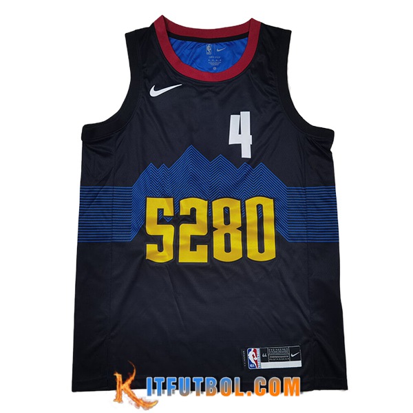 Camisetas Denver Nuggets (WESTBROOK #4) 2024/25 Negro/Azul
