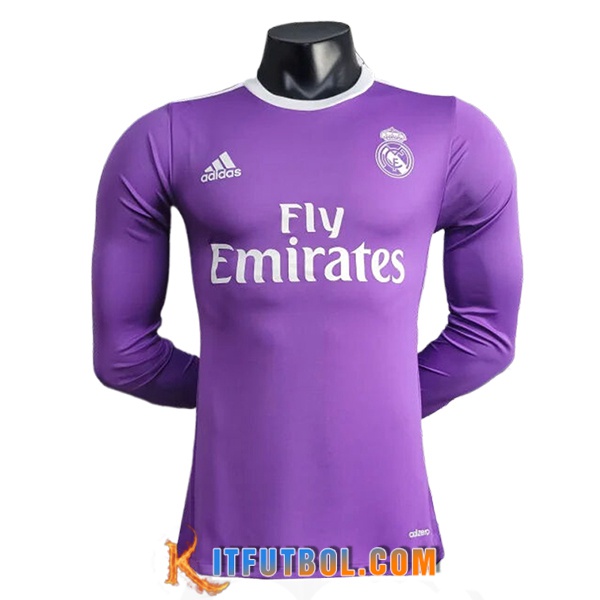 Camisetas De Futbol Real Madrid Retro Segunda Manga Largas 2014/2015