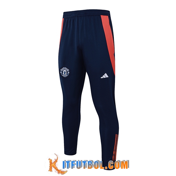 Pantalon Entrenamiento Manchester United Azul/Naranja 2024/2025
