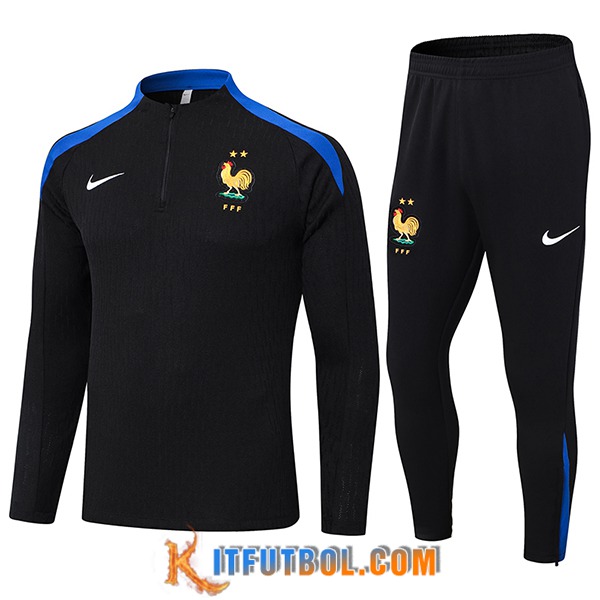 Chandal Equipos De Futbol Francia Negro/Azul 2024/2025