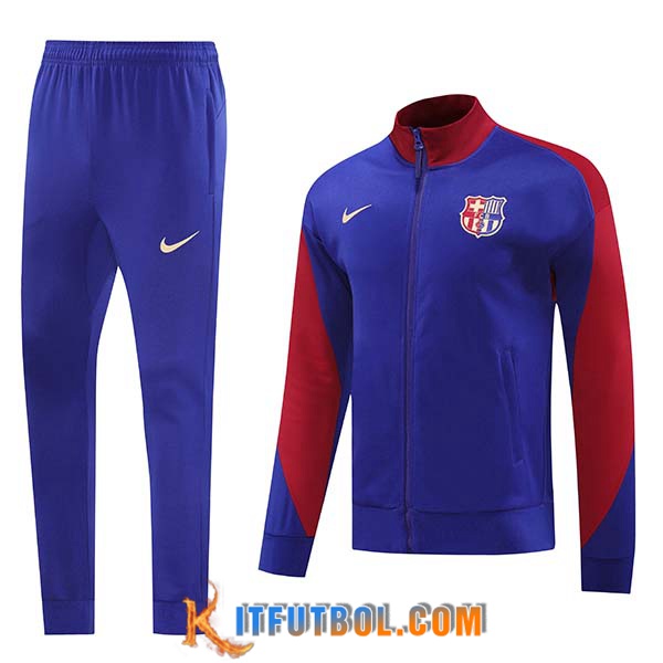 Chandal Equipos De Futbol Chaquetas FC Barcelona Violeta/Rojo 2024/2025