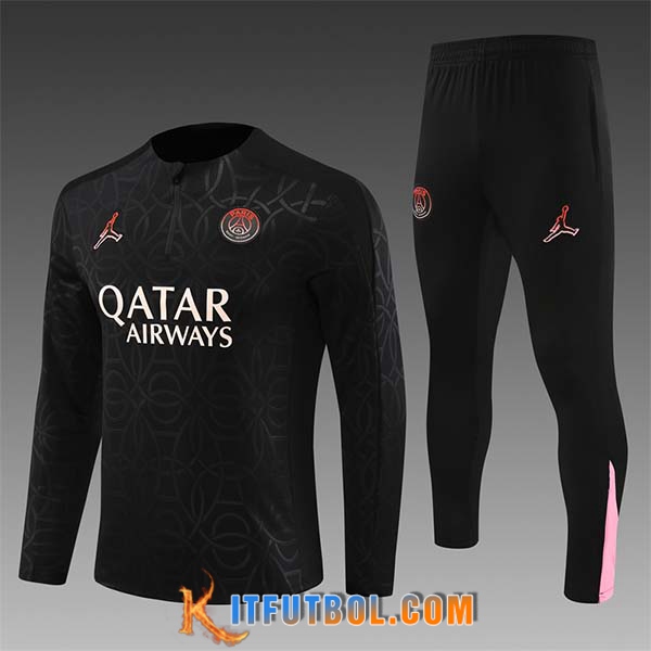 Chandal Equipos De Futbol PSG Ninos Negro/Rosa 2024/2025