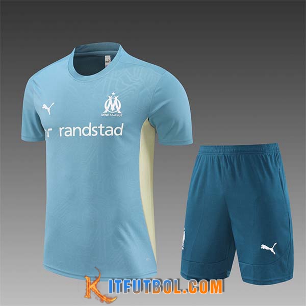 Camiseta Entrenamiento Marsella Ninos Verde/Blanco 2024/2025