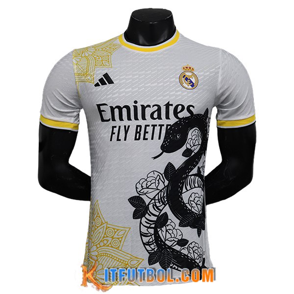 Camisetas De Futbol Real Madrid Special Edition Blanco/Amarillo 2024/2025