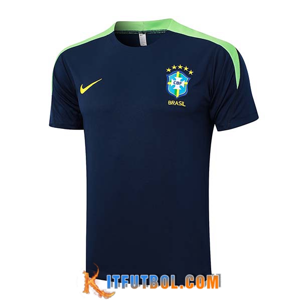 Camiseta Entrenamiento Brasil Azul/Verde 2024/2025
