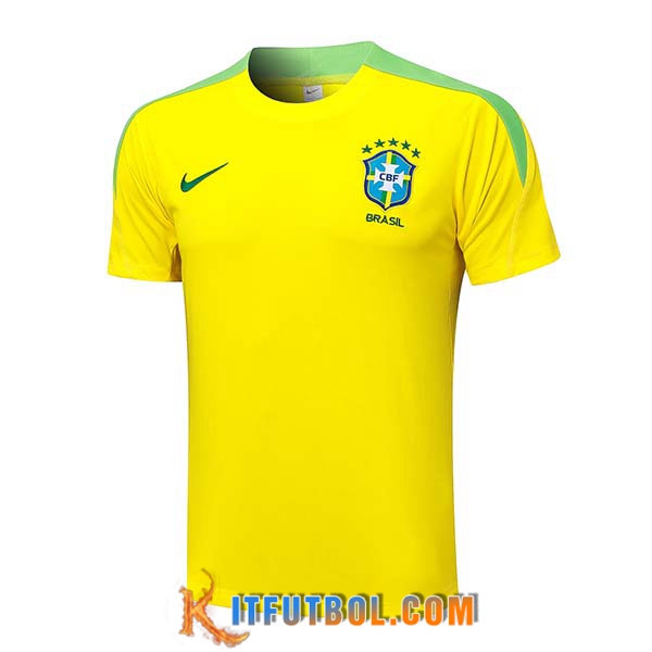 Camiseta Entrenamiento Brasil Amarillo/Verde 2024/2025