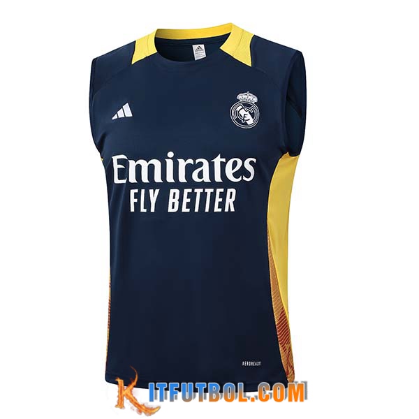 Chalecos De Futbol Real Madrid Azul/Amarillo 2024/2025