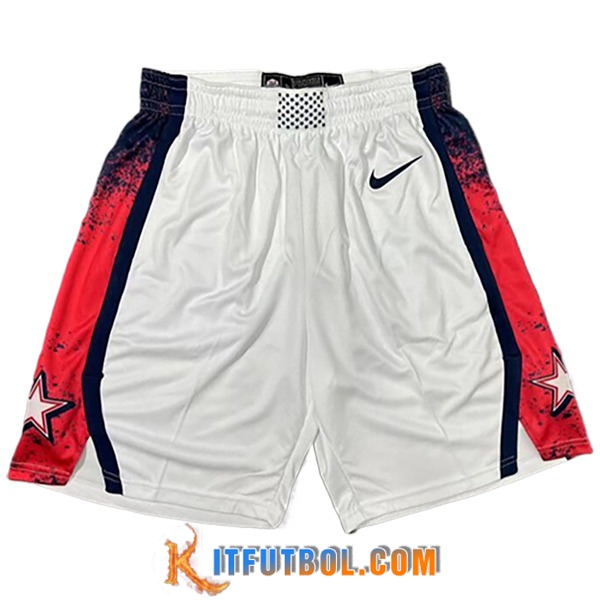 Cortos NBA USA 2024/25 Blanco/Rojo/Negro
