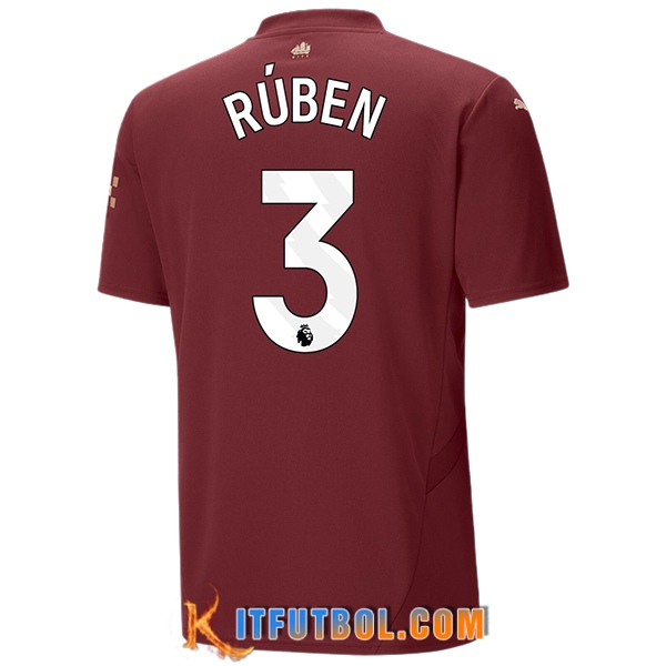 Camisetas De Futbol Manchester City (RÚBEN #3) 2024/2025 Tercera