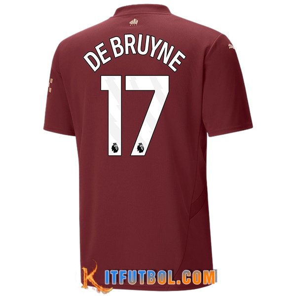 Camisetas De Futbol Manchester City (DE BRUYNE #17) 2024/2025 Tercera