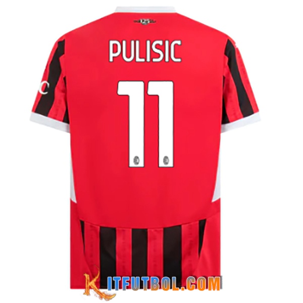 Camisetas De Futbol AC Milan (PULISIC #11) 2024/2025 Primera