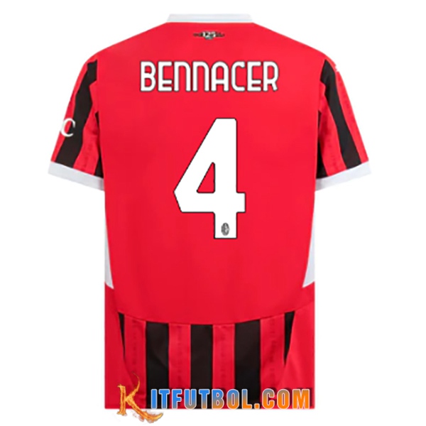 Camisetas De Futbol AC Milan (BENNACER #4) 2024/2025 Primera