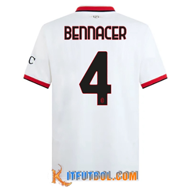 Camisetas De Futbol AC Milan (BENNACER #4) 2024/2025 Segunda