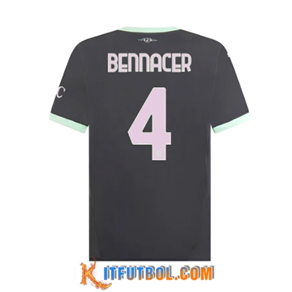 Camisetas De Futbol AC Milan (BENNACER #4) 2024/2025 Tercera