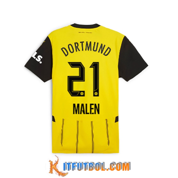 Camisetas De Futbol Dortmund BVB (MALEN #21) 2024/2025 Primera